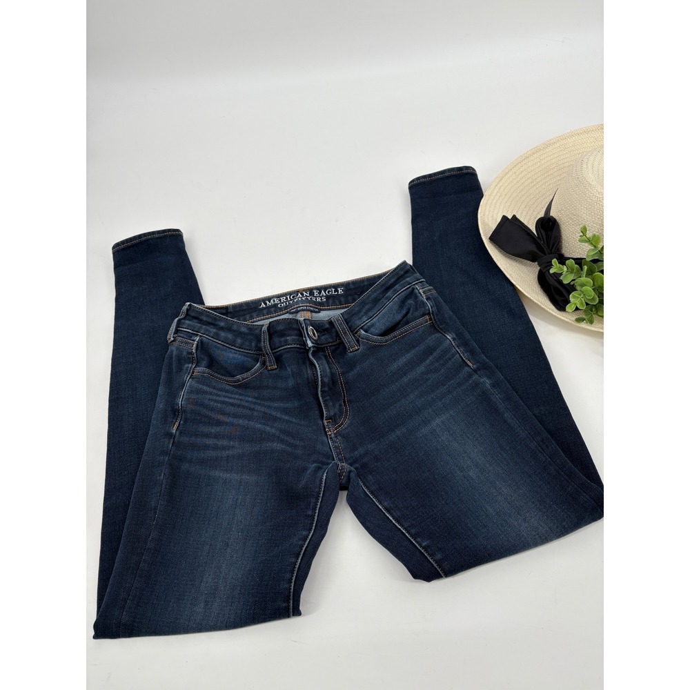 American Eagle 360 Super Stretch High Rise Denim Jegging‎ Jeans Womens Size 0